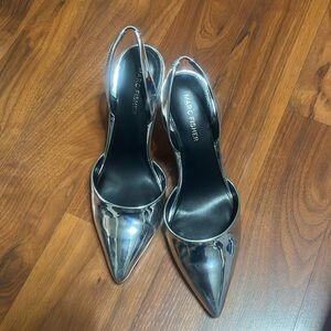 Marc Fisher Women's Hadya Sling Back Silver Pumps